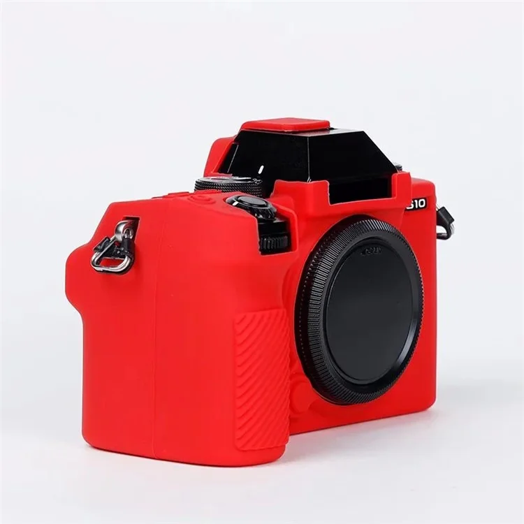 Silicone Skin Case for Fujifilm X-S10 Camera, Anti-drop Digital Camera Body Cover Protector - Red