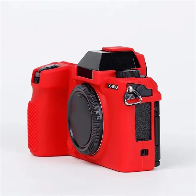 Silicone Skin Case for Fujifilm X-S10 Camera, Anti-drop Digital Camera Body Cover Protector - Red