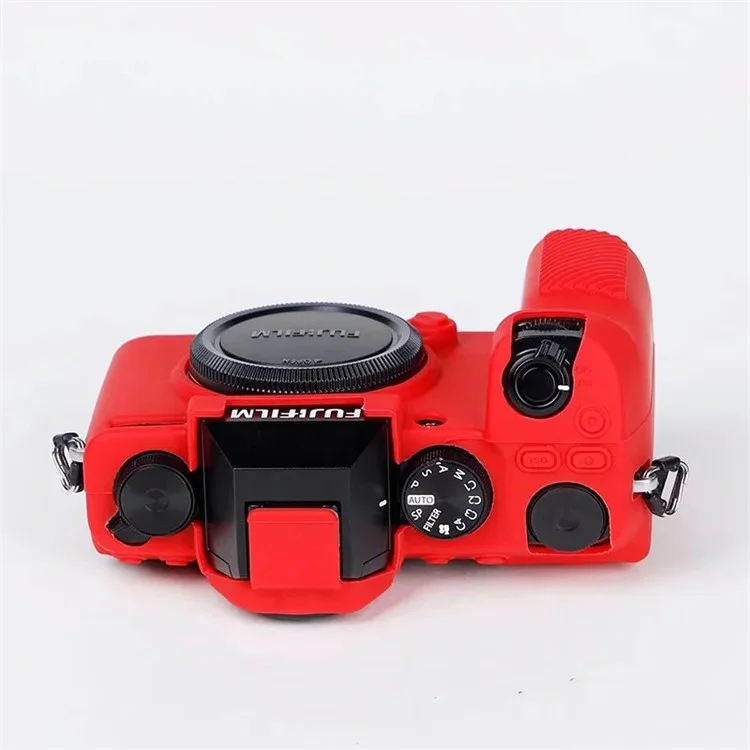 Silicone Skin Case for Fujifilm X-S10 Camera, Anti-drop Digital Camera Body Cover Protector - Red