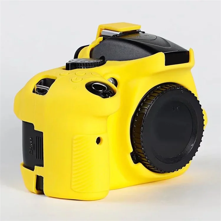 Para Nikon D5200 / D5100 Funda de Silicona Skin Case Bolsa de Cámara DSLR Antirayones Cubierta Protectora - Amarillo