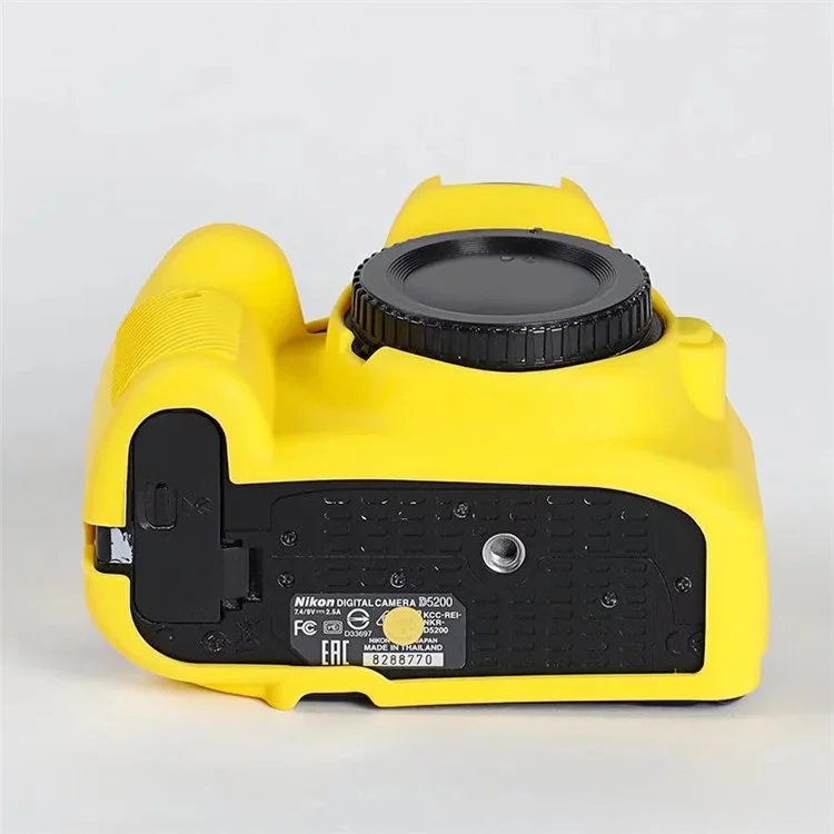 Para Nikon D5200 / D5100 Funda de Silicona Skin Case Bolsa de Cámara DSLR Antirayones Cubierta Protectora - Amarillo