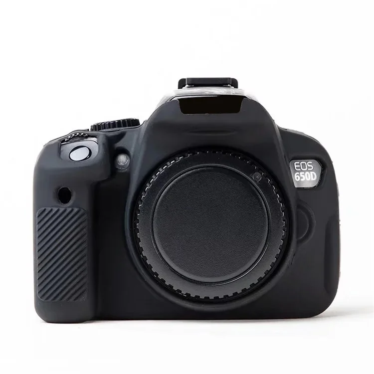 Pour Canon EOS 700D / 650D / 600D Soft Silicone Skin Case Protective Cover Anti-scratch Camera Bag - Noir
