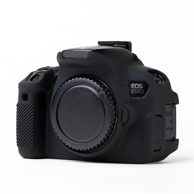Pour Canon EOS 700D / 650D / 600D Soft Silicone Skin Case Protective Cover Anti-scratch Camera Bag - Noir
