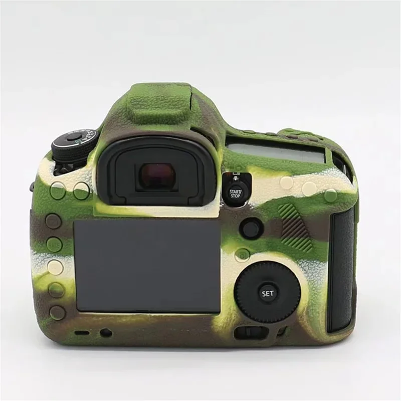 For Canon EOS 5D Mark III / 5D3 / 5DS / 5DS R Camera Soft Silicone Skin Case Drop-proof DSLR Protective Cover - Camouflage