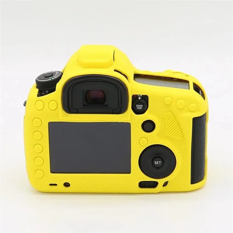 For Canon EOS 5D Mark III / 5D3 / 5DS / 5DS R Camera Soft Silicone Skin Case Drop-proof DSLR Protective Cover - Yellow