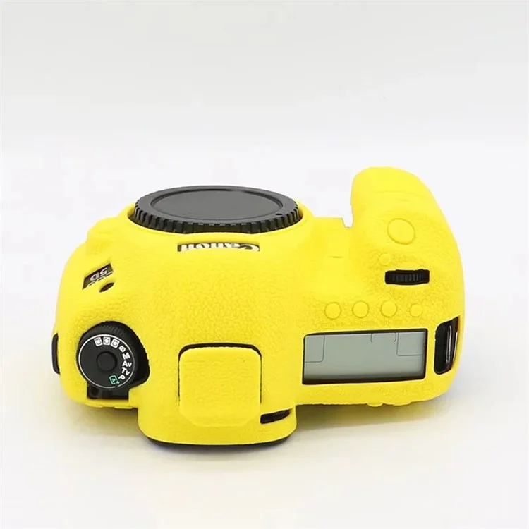 For Canon EOS 5D Mark III / 5D3 / 5DS / 5DS R Camera Soft Silicone Skin Case Drop-proof DSLR Protective Cover - Yellow