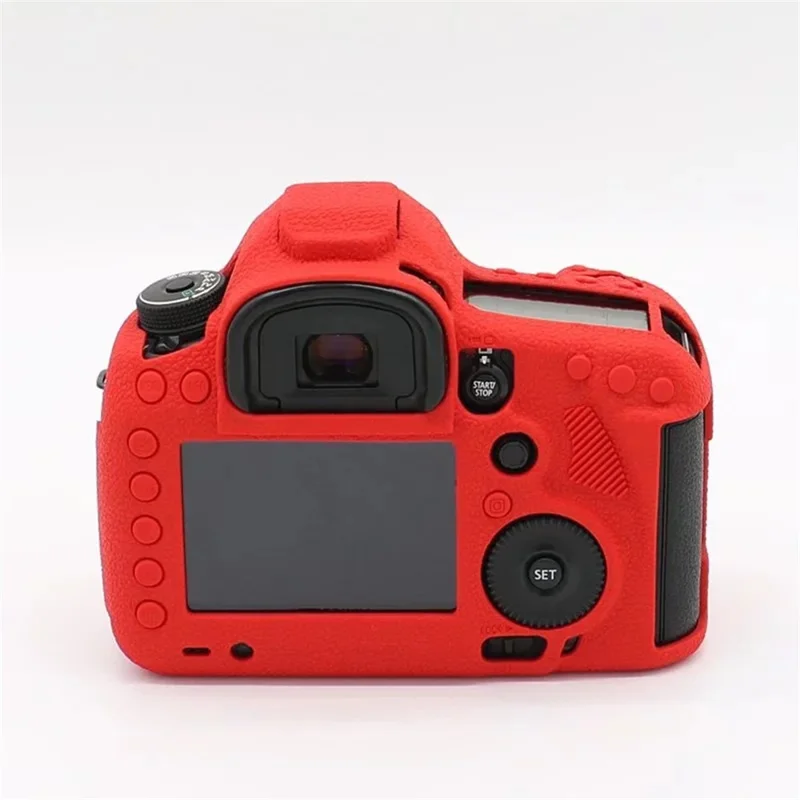 For Canon EOS 5D Mark III / 5D3 / 5DS / 5DS R Camera Soft Silicone Skin Case Drop-proof DSLR Protective Cover - Red
