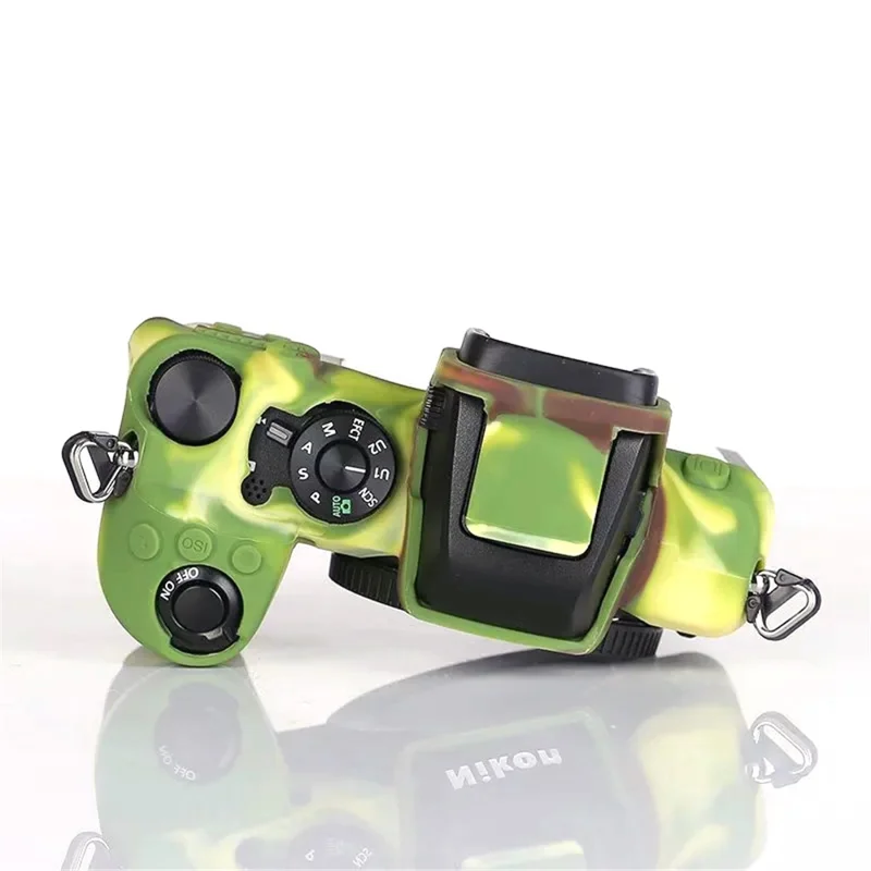 Silikonkameraetui för Nikon Z 50, stötvård, dammskydd, skyddshölse - kamouflage