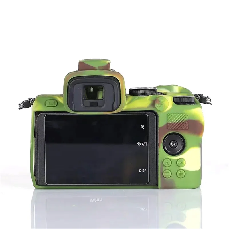 Silikonkameraetui för Nikon Z 50, stötvård, dammskydd, skyddshölse - kamouflage