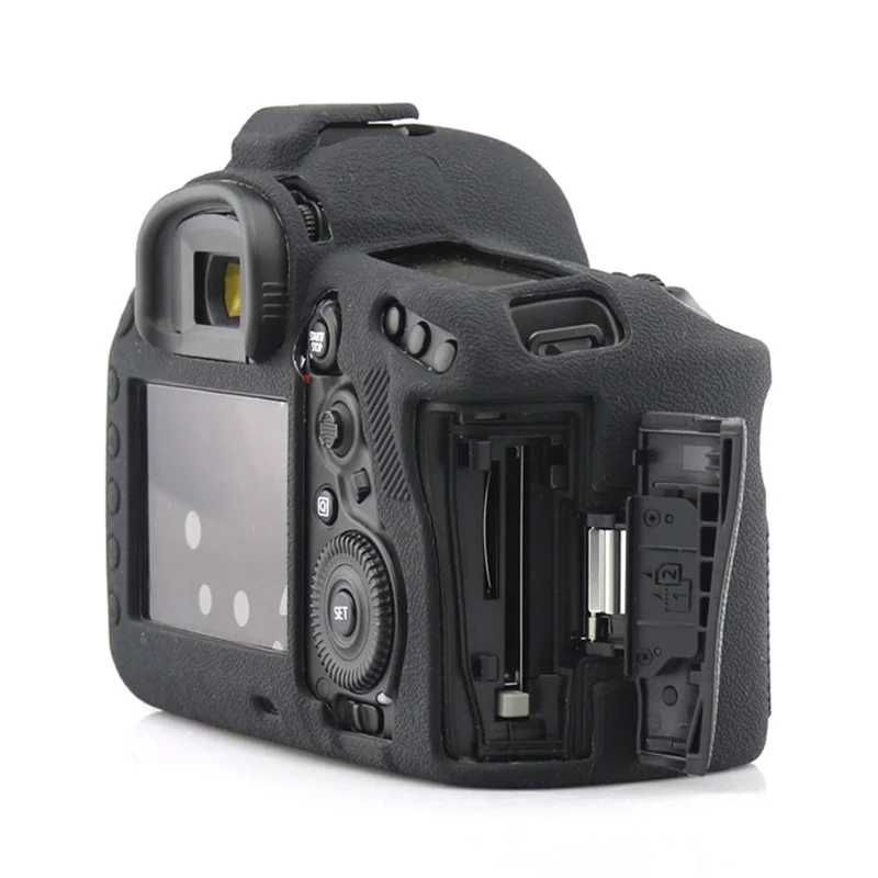 For Canon EOS 5D Mark IV / 5D4 Camera Anti-fall Silicone Skin Case DSLR Protective Cover - Black