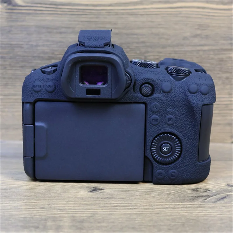 For Canon EOS R6 Mark II Silicone Case Anti-scratch Digital Camera Protective Cover - Black