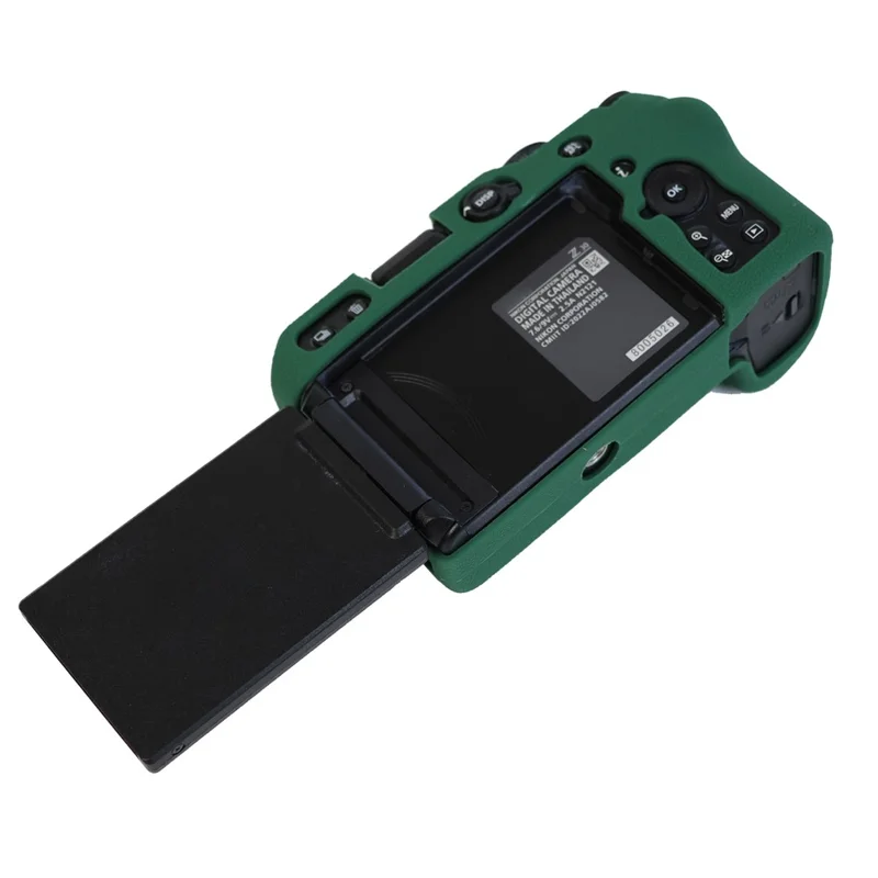 غطاء مضاد للسقوط للكاميرا Nikon Z 30، غطاء سيليكون مقاوم للانزلاق وواقٍ من الغبار - أخضر داكن