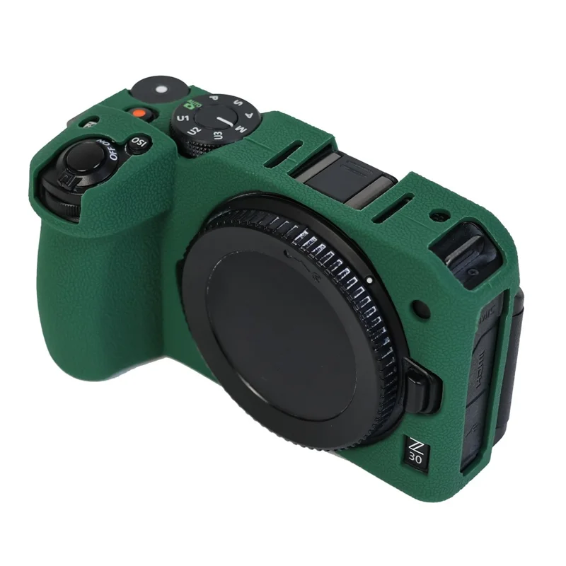 غطاء مضاد للسقوط للكاميرا Nikon Z 30، غطاء سيليكون مقاوم للانزلاق وواقٍ من الغبار - أخضر داكن
