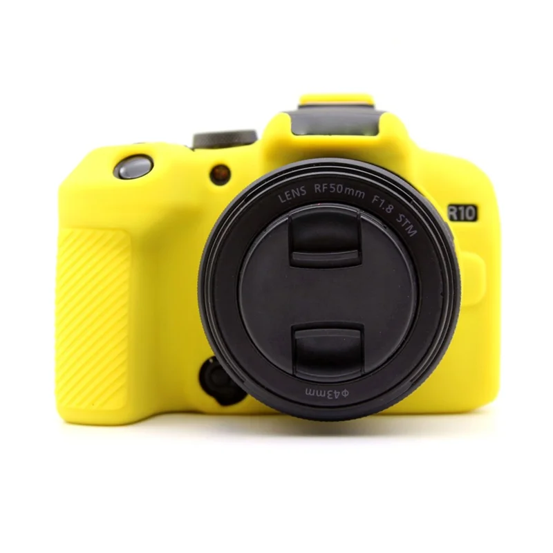 Flexible Silicone Case for Canon EOS R10 Camera Protector Anti-Scratch Anti-Drop Cover - Yellow