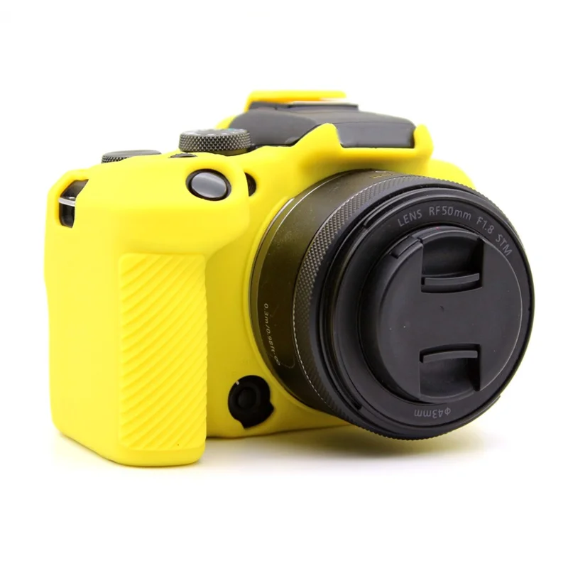 Flexible Silicone Case for Canon EOS R10 Camera Protector Anti-Scratch Anti-Drop Cover - Yellow