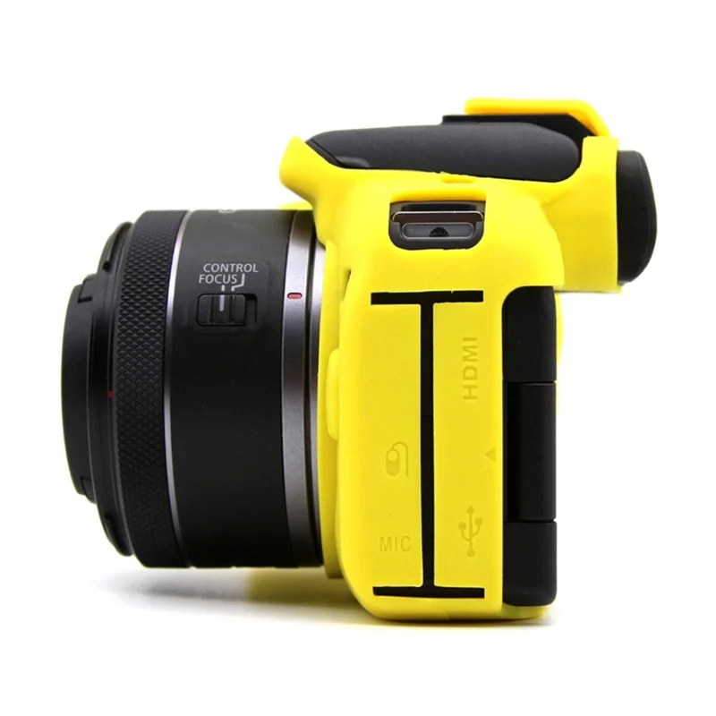 Flexible Silicone Case for Canon EOS R10 Camera Protector Anti-Scratch Anti-Drop Cover - Yellow