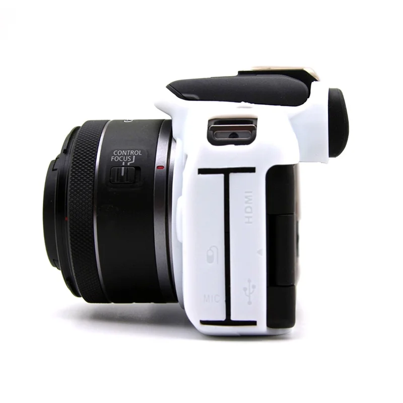 Flexibles Silikongehäuse für Canon EOS R10 Kamera Protektor Anti-Kratzer Anti-Sturz Cover - Weiß