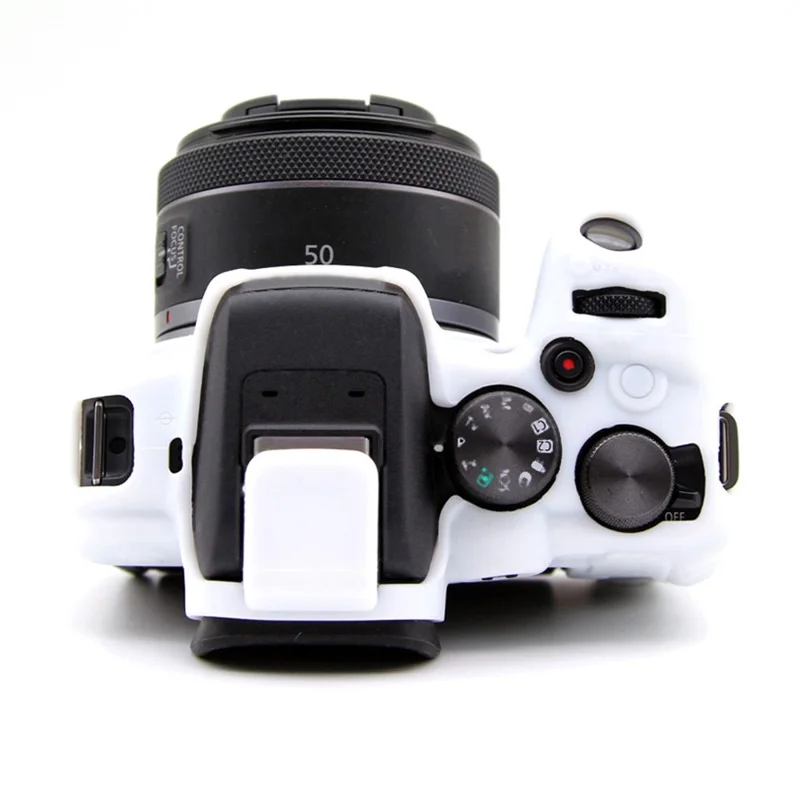 Flexibles Silikongehäuse für Canon EOS R10 Kamera Protektor Anti-Kratzer Anti-Sturz Cover - Weiß