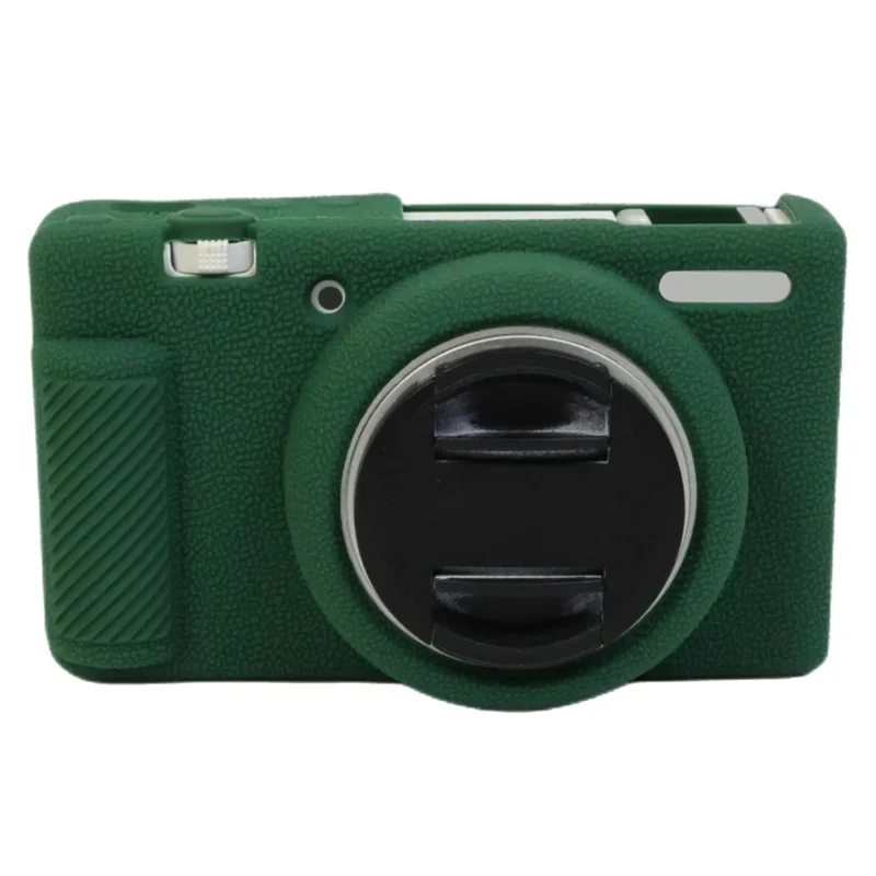 For Sony ZV-1F Camera Soft Silicone Case Protector Body Sleeve Drop Protection Cover - Blackish Green