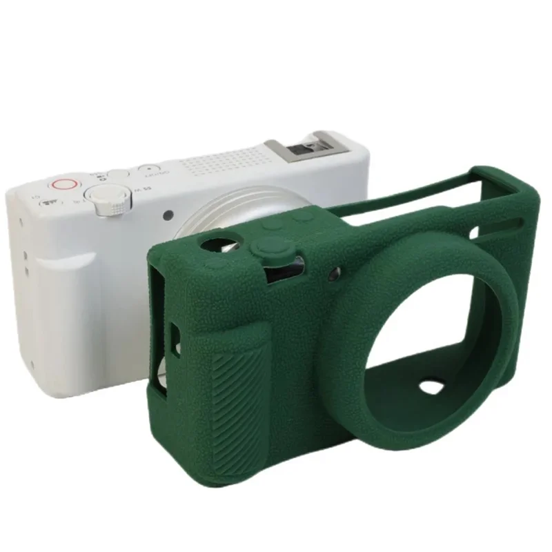 For Sony ZV-1F Camera Soft Silicone Case Protector Body Sleeve Drop Protection Cover - Blackish Green