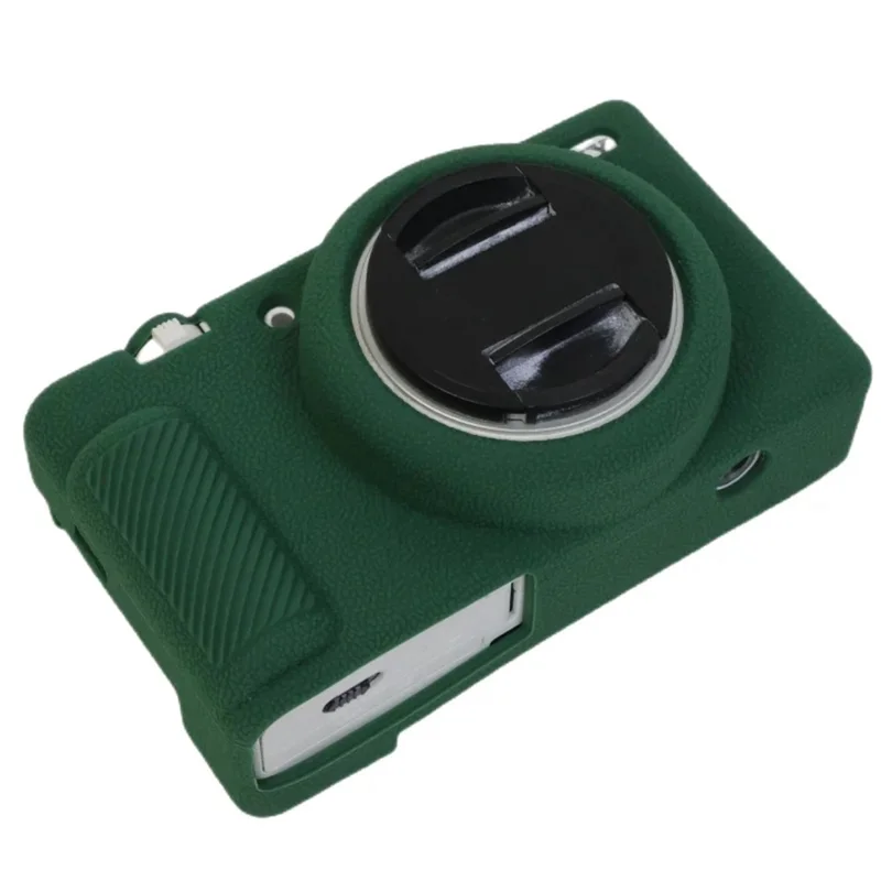 For Sony ZV-1F Camera Soft Silicone Case Protector Body Sleeve Drop Protection Cover - Blackish Green
