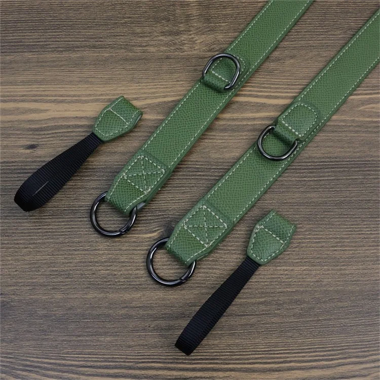 Para Canon EOS R8 PU Leather Case Digital Camera Battery Opening Design Bag with Strap and Small Bag - Verde