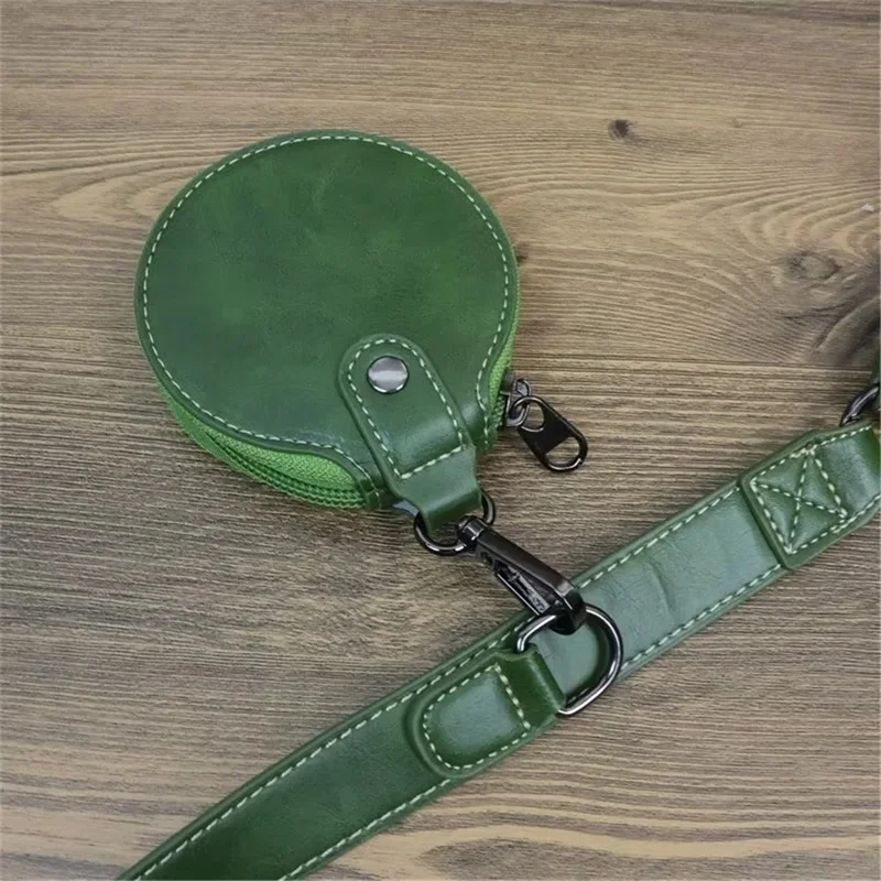 For Canon EOS R50 / R100 PU Leather Camera Case Battery Opening Design Camera Cover with Strap and Small Bag - Coffee