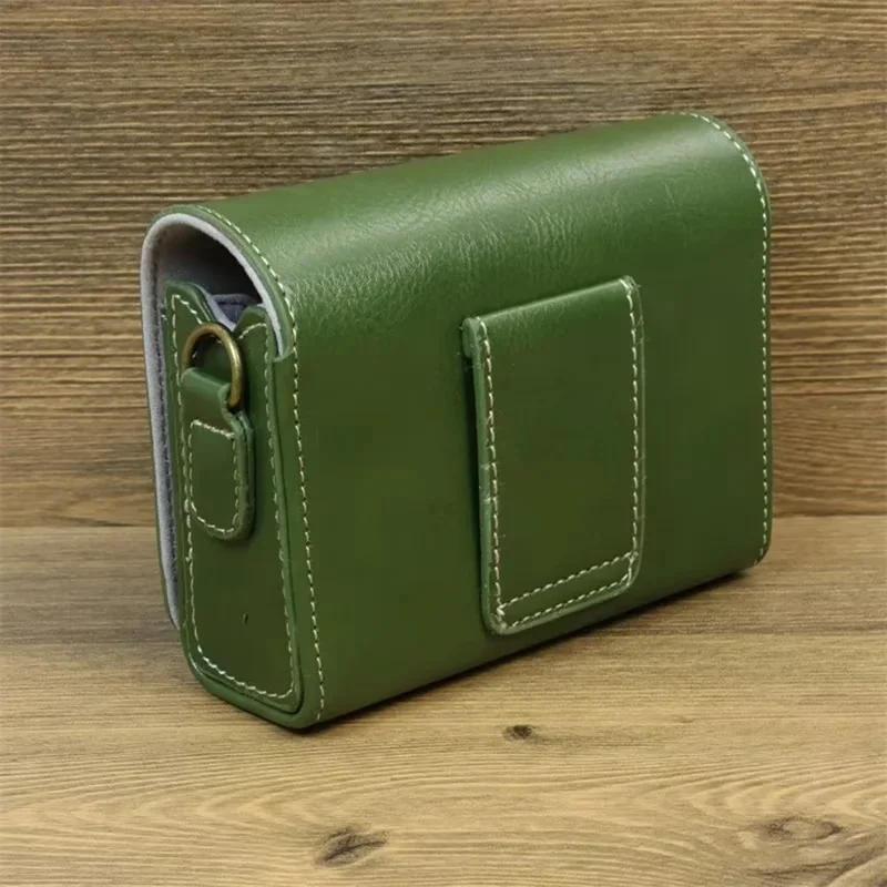 For Sony ZV-1 / ZV-1 II / ZV-1F Case PU Leather Protective Camera Bag with Shoulder Strap, Horizontal Type - Coffee