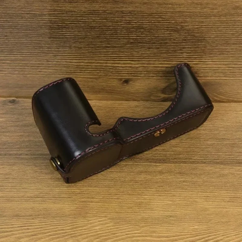 Para Sony ZV-E1 PU Leather Camera Bottom Case Half Body Anti-scratch Cover with Battery Opening - Black