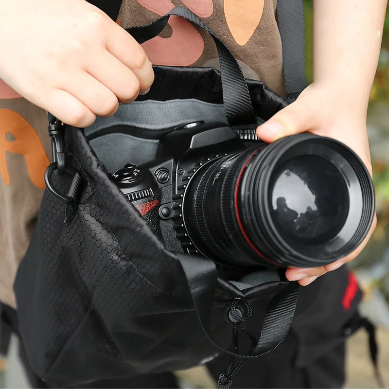 JN XK Oxford Cloth Shoulder Bag for Canon, Fuji, Sony Cameras Crossbody Bag with Adjustable Shoulder Strap