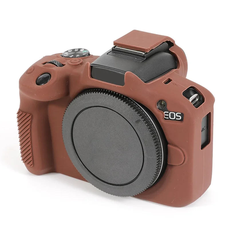 For Canon EOS R50 Soft Silicone Anti-drop Case Camera Protective Cover - Coffee