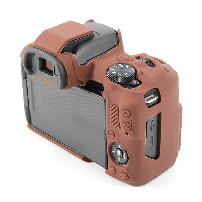 For Canon EOS R50 Soft Silicone Anti-drop Case Camera Protective Cover - Coffee