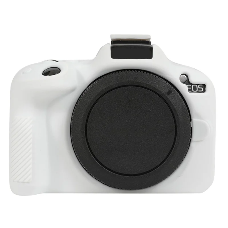 Pour Canon EOS R50 Étui de protection en silicone souple anti-chute - Blanc