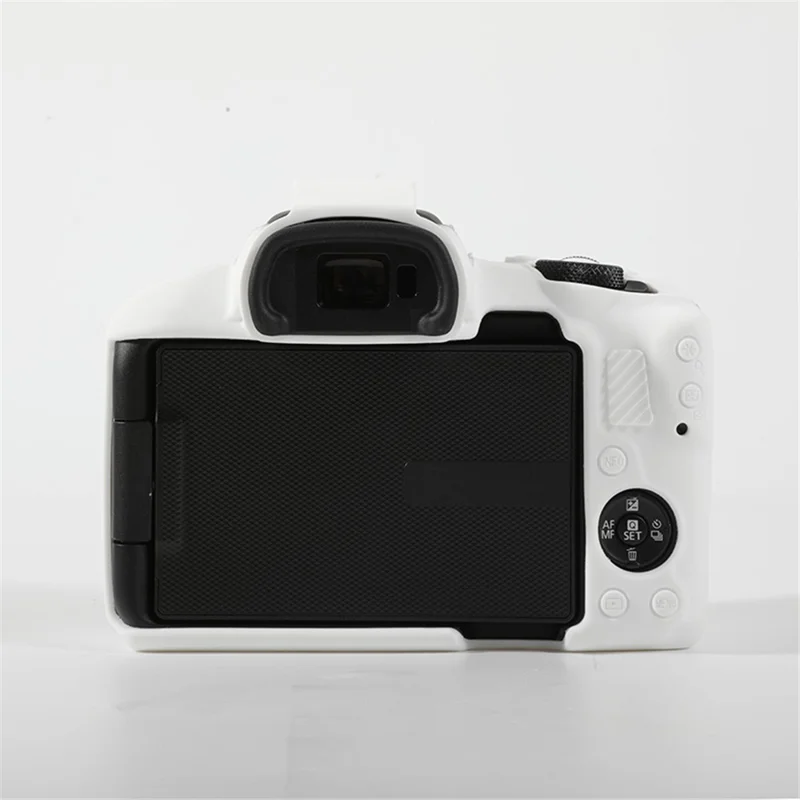 Pour Canon EOS R50 Étui de protection en silicone souple anti-chute - Blanc