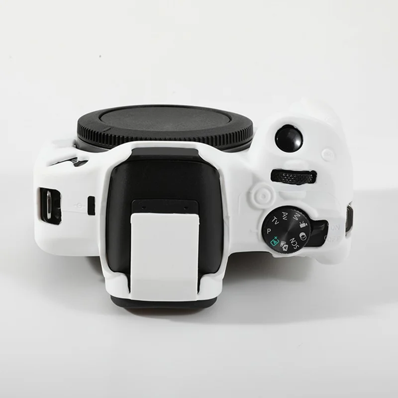 Pour Canon EOS R50 Étui de protection en silicone souple anti-chute - Blanc