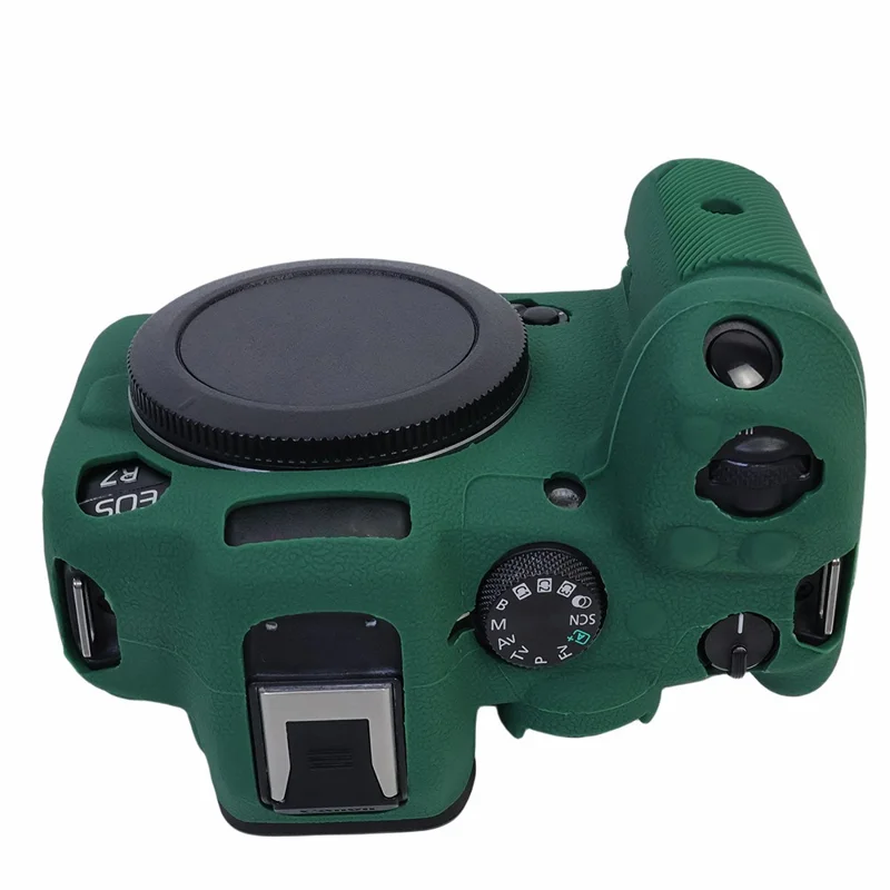 Para Canon EOS R7 Capa de Silicone Protetor de Câmera Anti-Arranhões Capa de Proteção Contra Queda - Verde