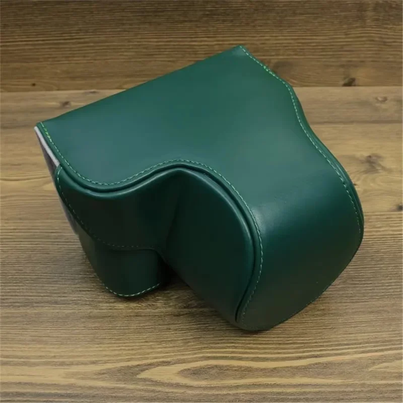 Étui en cuir PU pour caméra Sony ZV-E1 Protecteur Anti-rayures Anti-chutes Ensemble avec dragonne - Vert