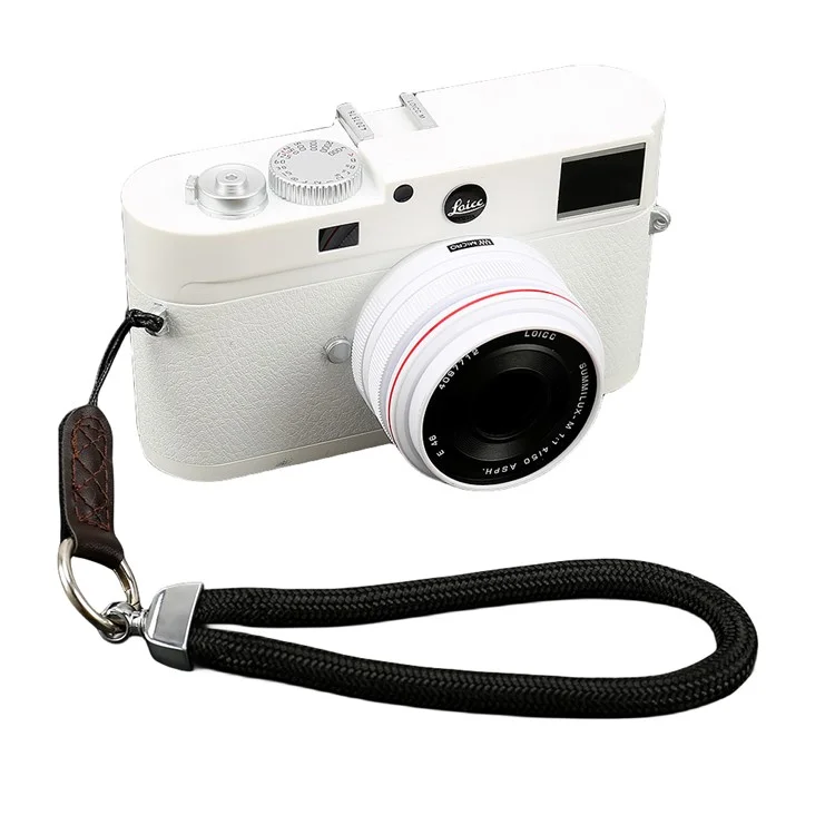 JN-JS SLR Camera Hand Strap Camera Carrying Lanyard Anti-lost Cotton Wrist Rope - Black