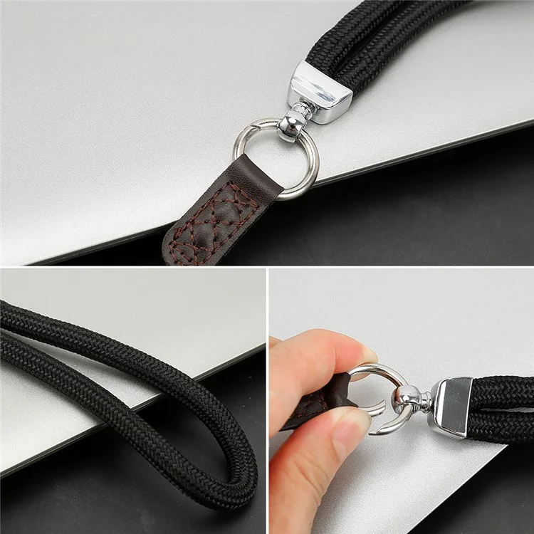 JN-JS SLR Camera Hand Strap Camera Carrying Lanyard Anti-lost Cotton Wrist Rope - Black