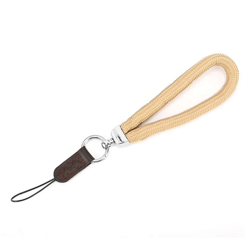 JN-JS SLR Camera Hand Strap Camera Carrying Lanyard Anti-lost Cotton Wrist Rope - Khaki