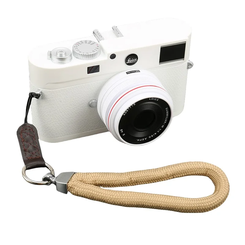 JN-JS SLR Camera Hand Strap Camera Carrying Lanyard Anti-lost Cotton Wrist Rope - Khaki