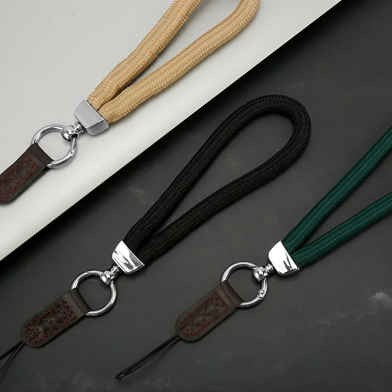 JN-JS SLR Camera Hand Strap Camera Carrying Lanyard Anti-lost Cotton Wrist Rope - Khaki