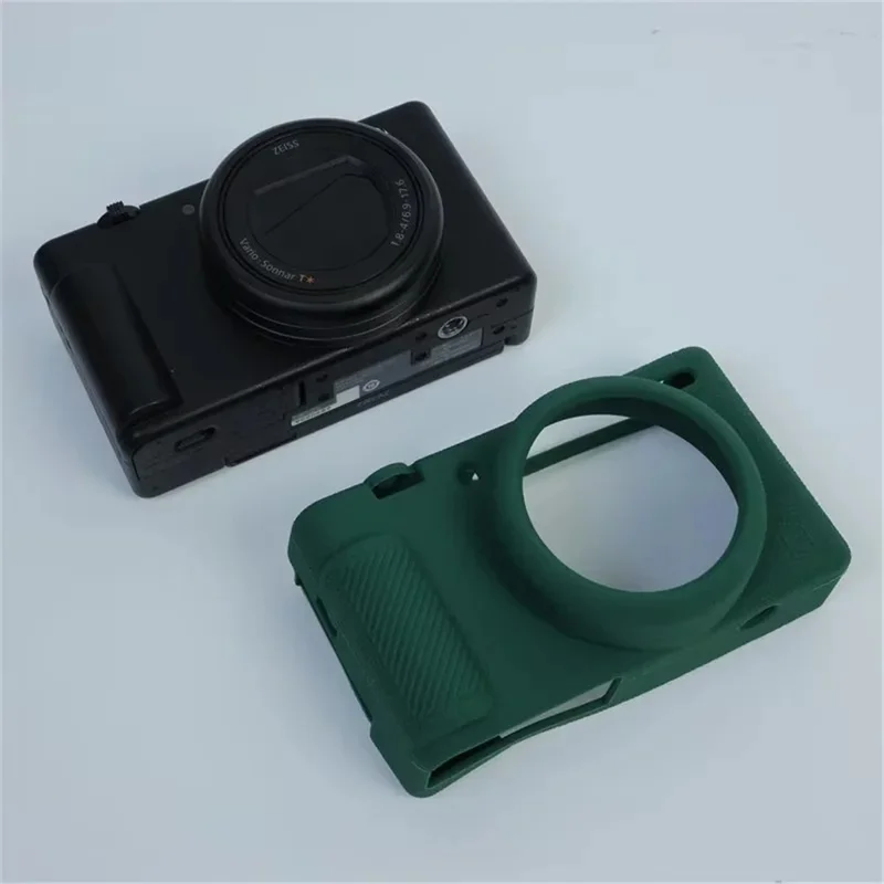 For Sony ZV-1 II / ZV-1M2 Anti-drop Soft Silicone Case Camera Protective Cover - Blackish Green