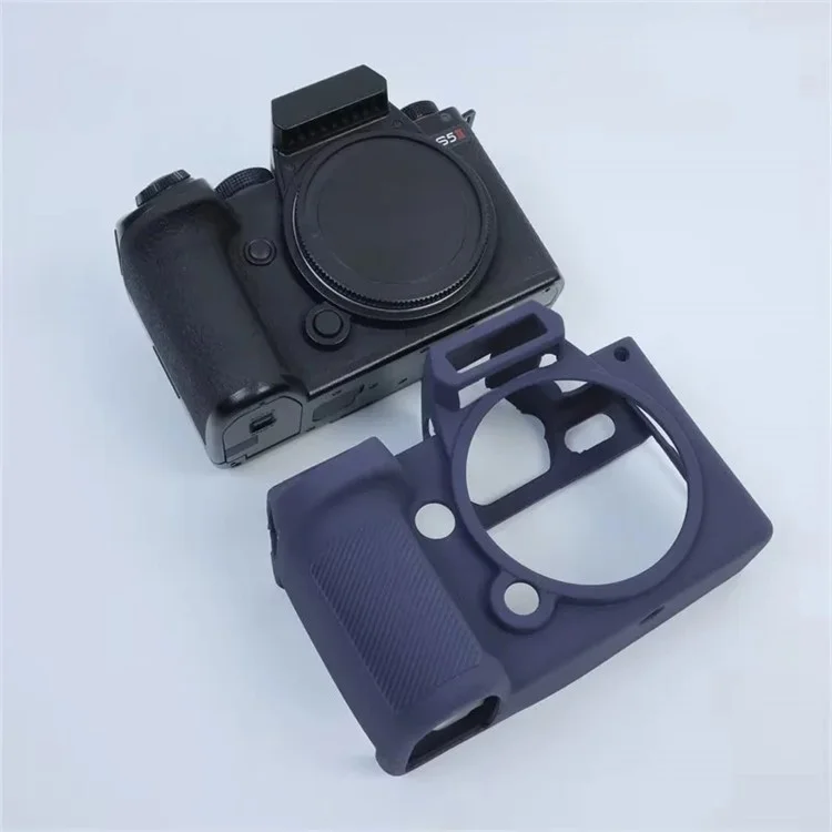 Para Panasonic Lumix S5 Mark II Protector de cámara Funda de silicona anti-arañazos Cubierta de protección contra caídas - Zafiro