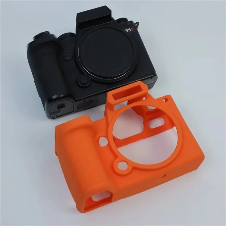 For Panasonic Lumix S5 Mark II Camera Protector Anti-Scratch Silicone Case Sleeve Drop Protection Cover - Orange