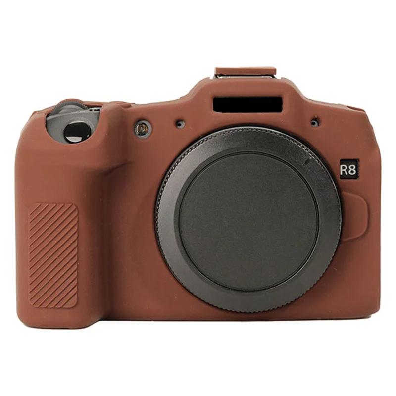 For Canon EOS R8 Camera Protector Anti-Scratch Sleeve Silicone Case Drop Protection Cover - Coffee