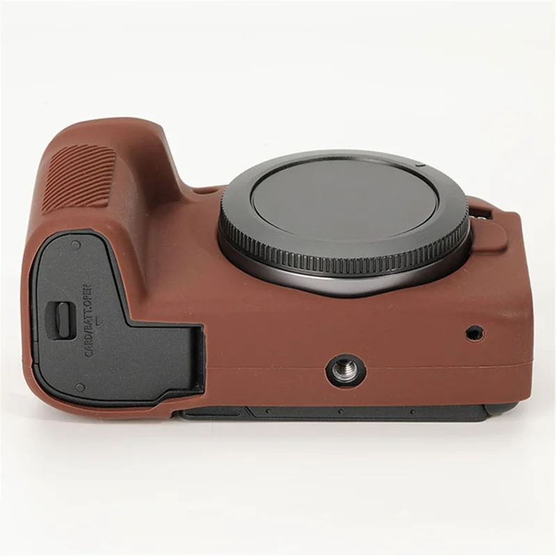 For Canon EOS R8 Camera Protector Anti-Scratch Sleeve Silicone Case Drop Protection Cover - Coffee