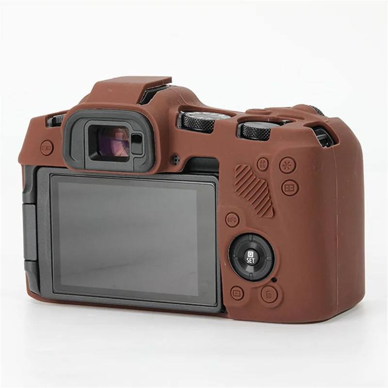For Canon EOS R8 Camera Protector Anti-Scratch Sleeve Silicone Case Drop Protection Cover - Coffee