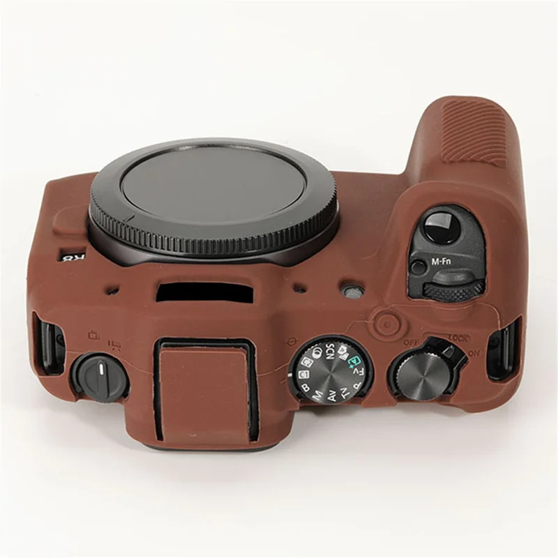 For Canon EOS R8 Camera Protector Anti-Scratch Sleeve Silicone Case Drop Protection Cover - Coffee