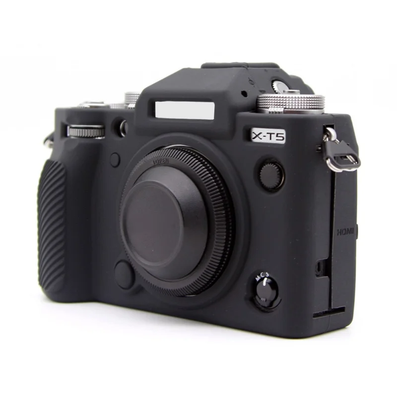 For Fujifilm X-T5 Soft Silicone Anti-scratch Case Camera Protective Cover - Black